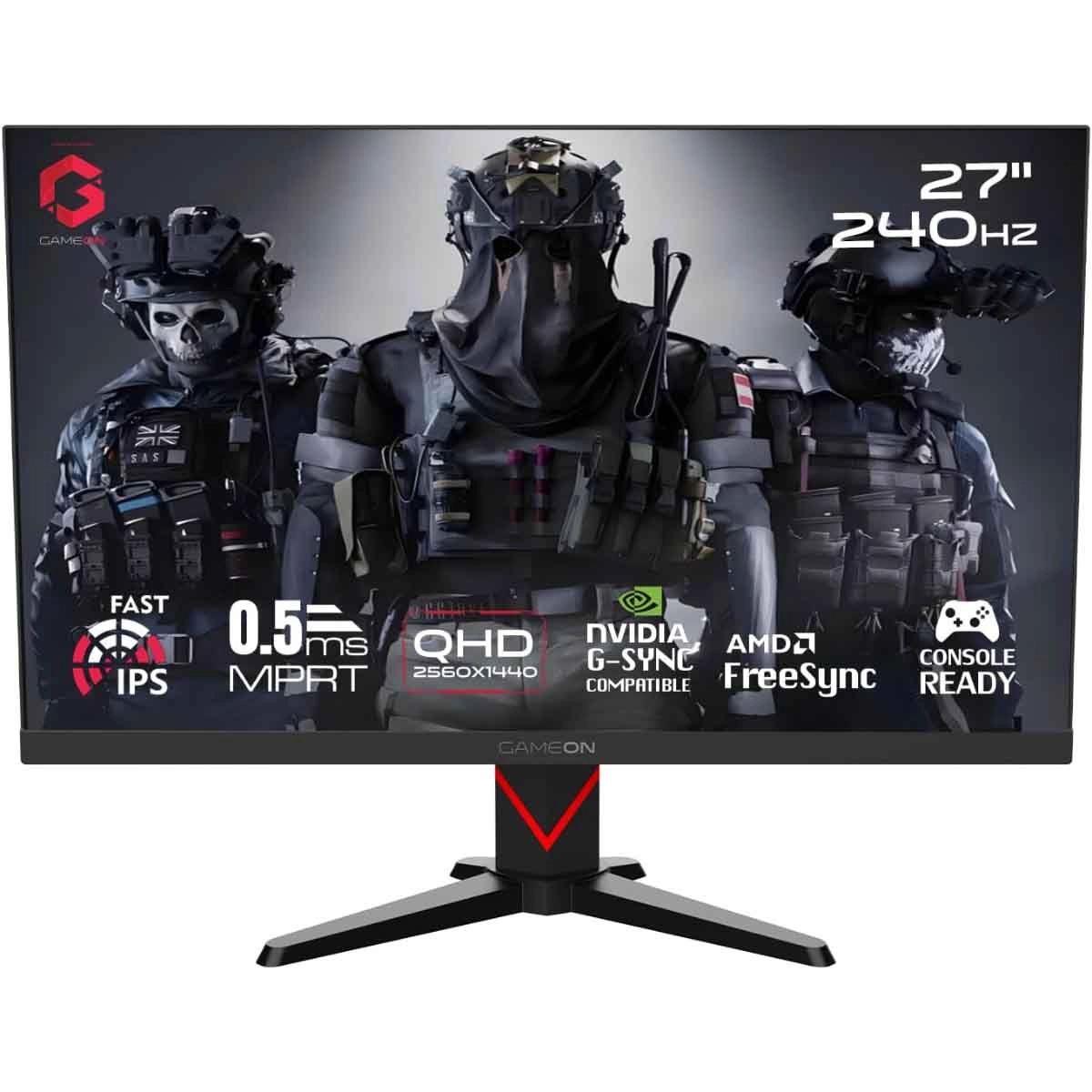 جيم أون شاشة ألعاب QHD بحجم 27" 240Hz Fast - الصورة 6