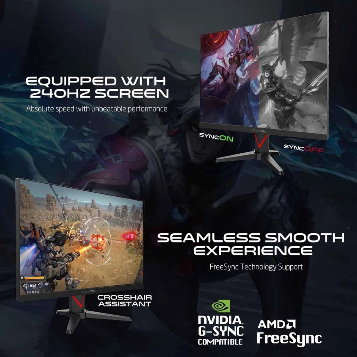 جيم أون شاشة ألعاب QHD بحجم 27" 240Hz Fast - الصورة 9