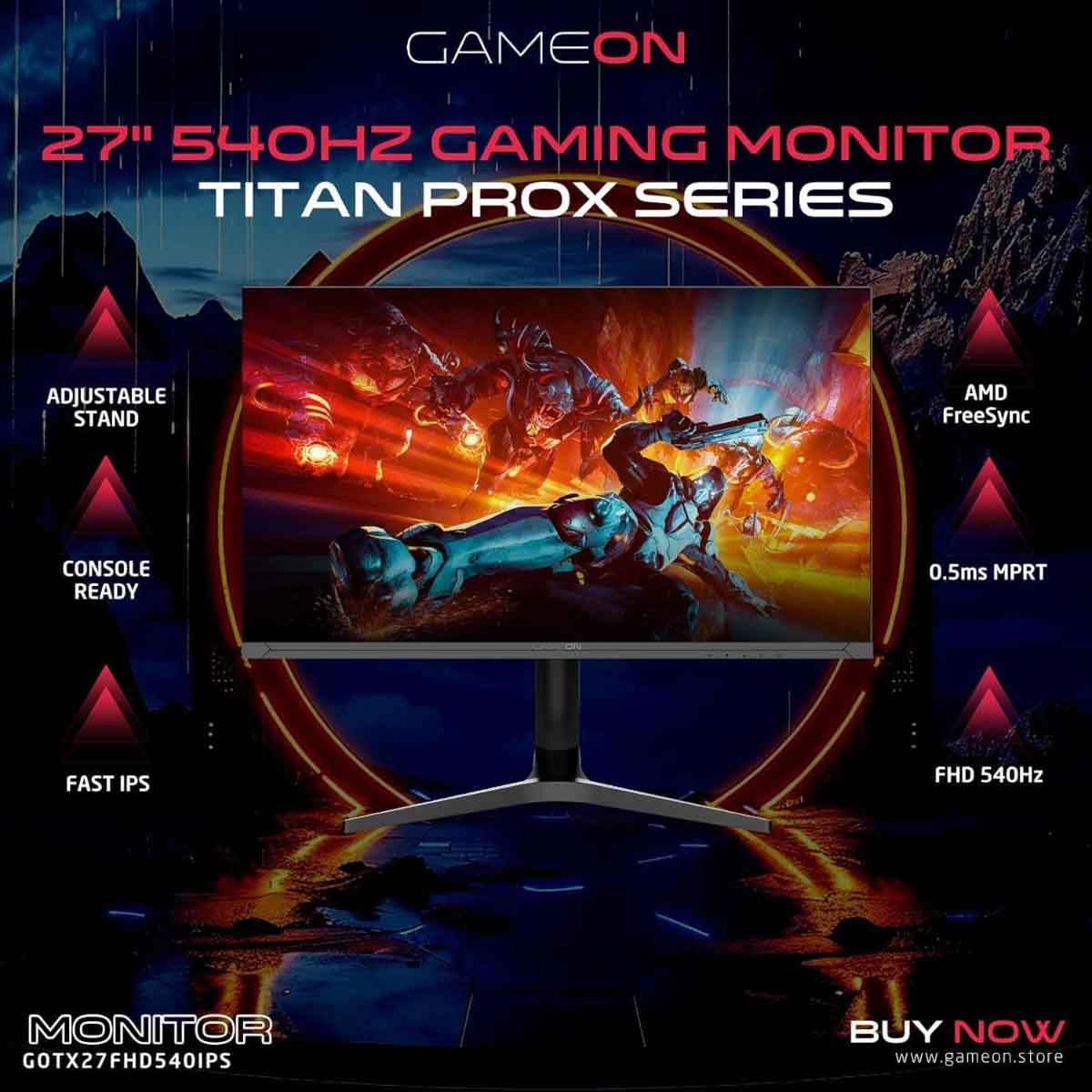 جيم أون شاشة ألعاب FHD بحجم 27" 540Hz Fast - الصورة 9