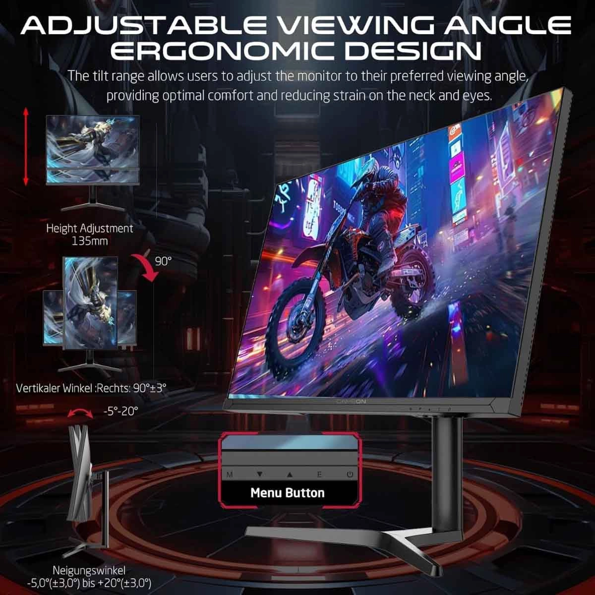 جيم أون شاشة ألعاب FHD بحجم 27" 540Hz Fast - الصورة 8
