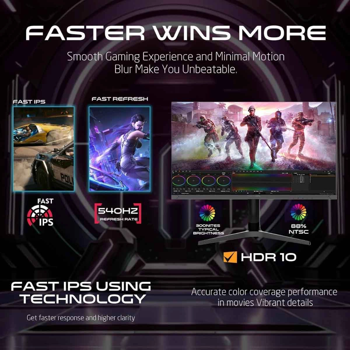 جيم أون شاشة ألعاب FHD بحجم 27" 540Hz Fast - الصورة 7