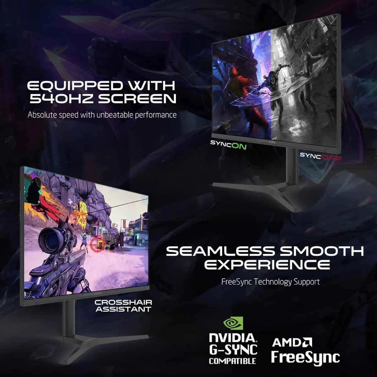 جيم أون شاشة ألعاب FHD بحجم 27" 540Hz Fast - الصورة 6